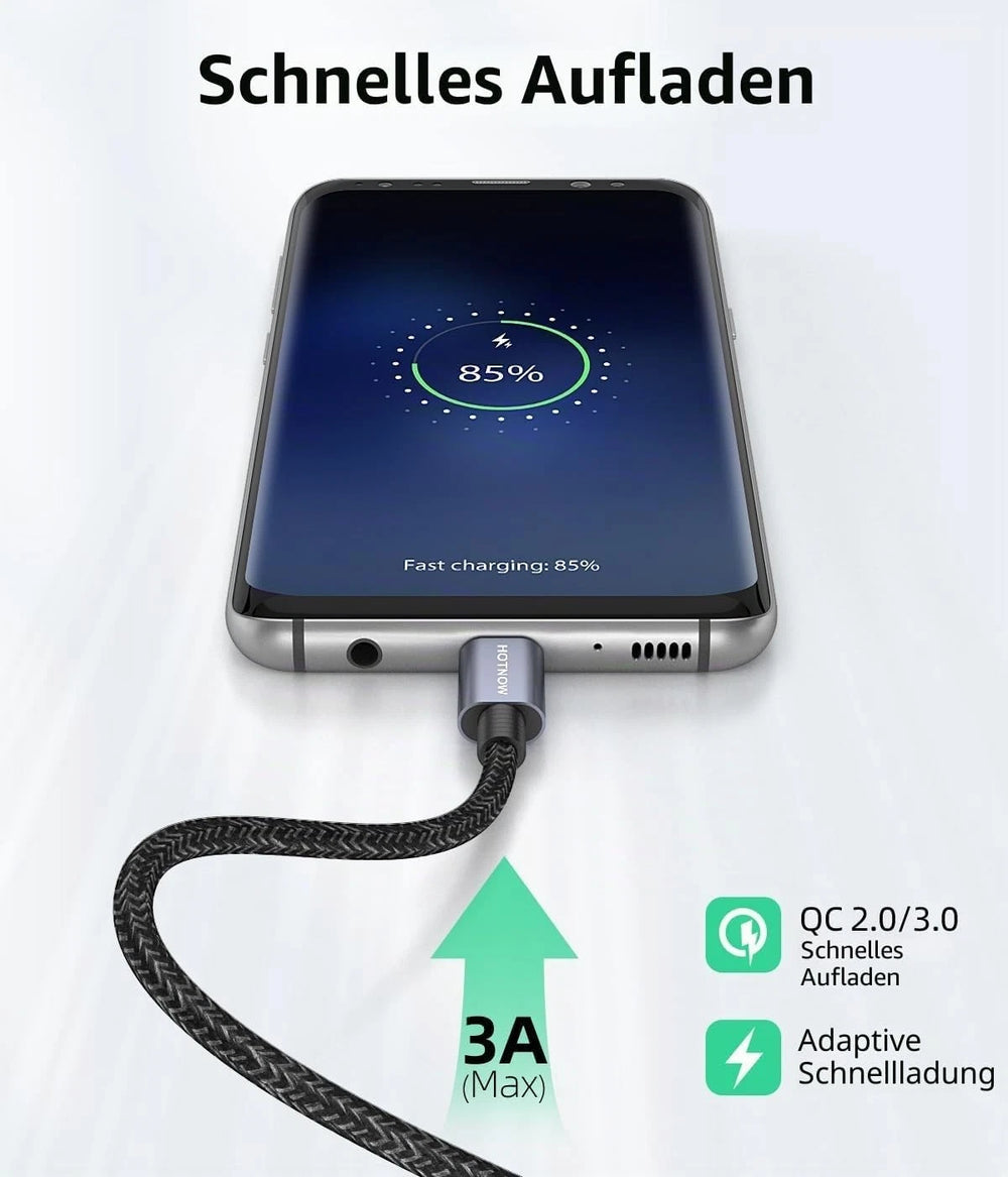 Short cable charging example; phone and adapter separate