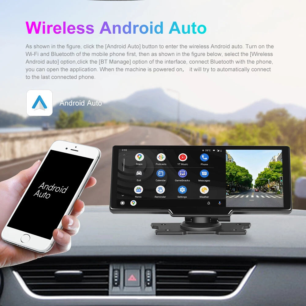 Wireless Android Auto connection illustration
