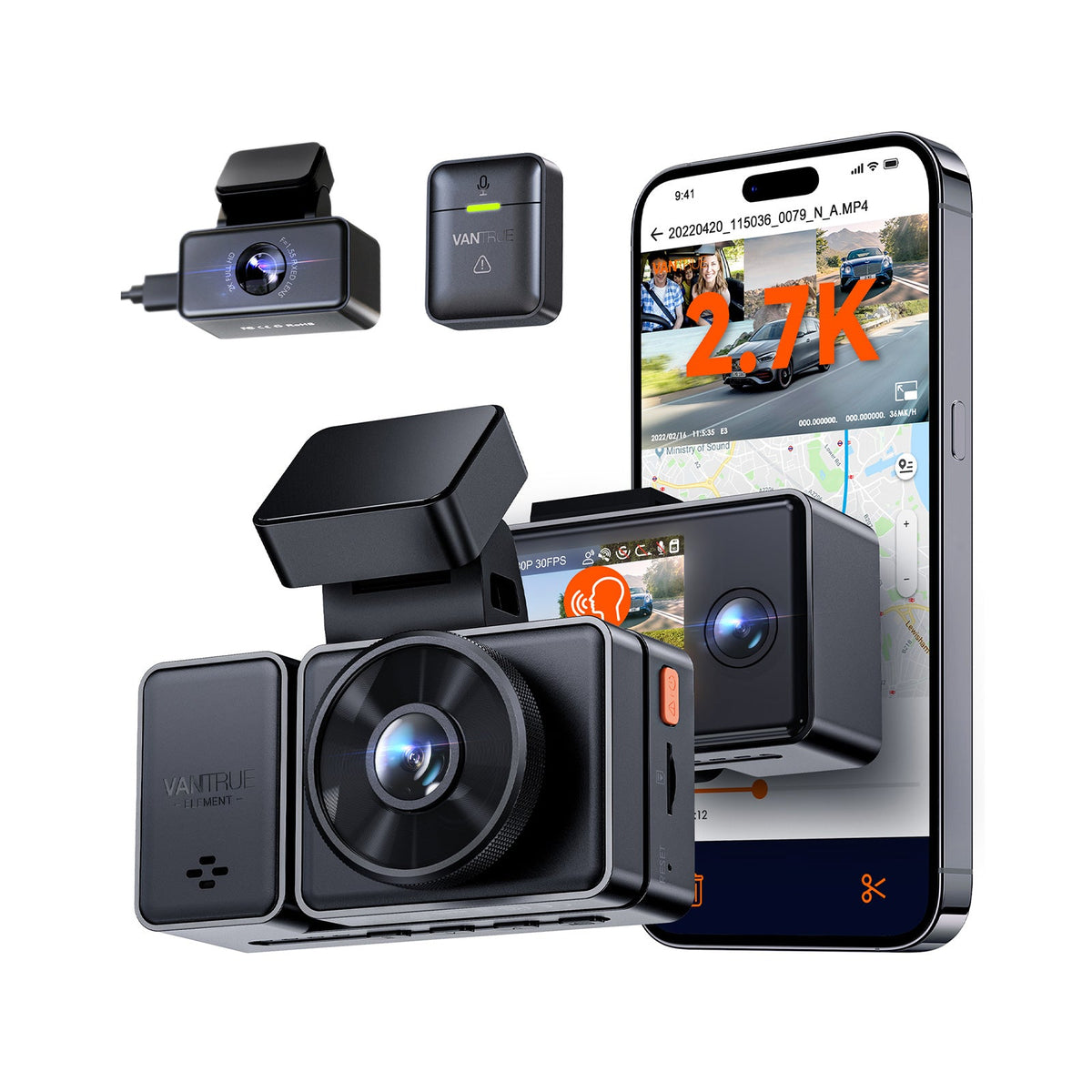 Vantrue E3 front camera studio image