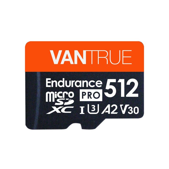 Vantrue 512GB Endurance microSD card front label