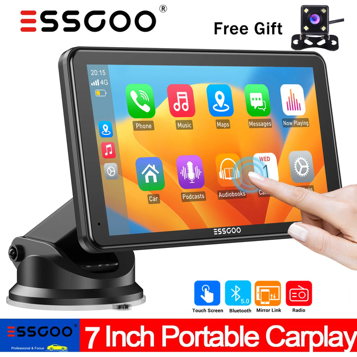 ESSGOO 7-inch screen, adjustable mount and included reversing camera