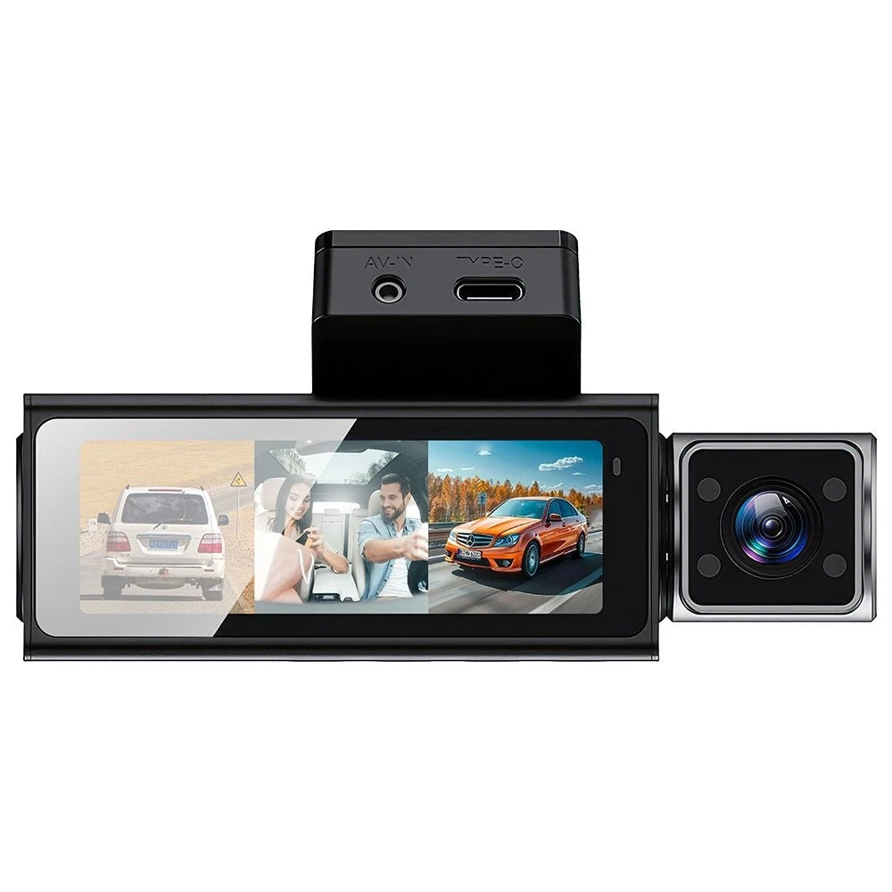 Cabin-facing lens and built-in display