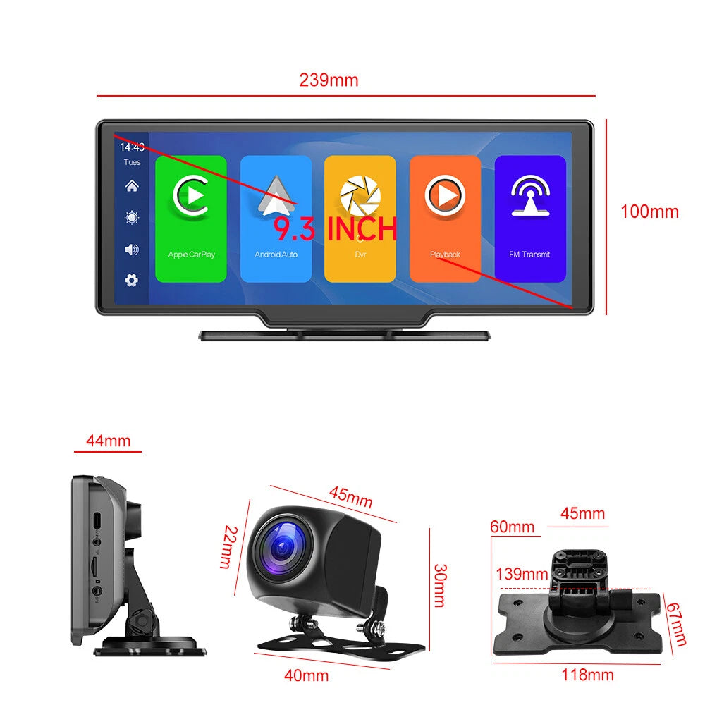Camecho screen and rear-camera dimensions