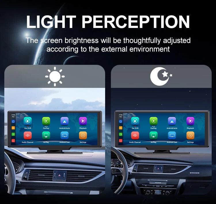 Screen brightness illustration for day and night