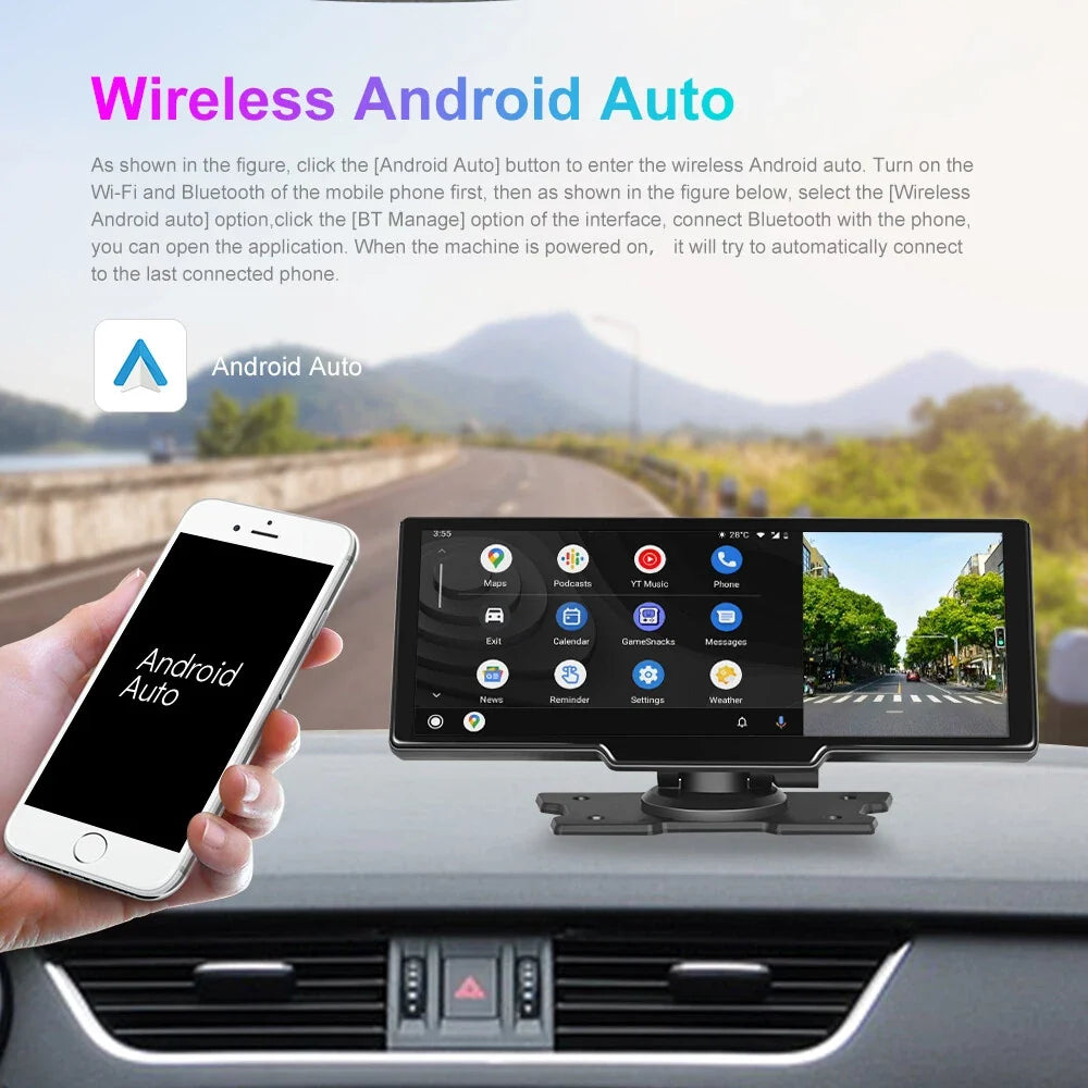 Wireless Android Auto connection illustration