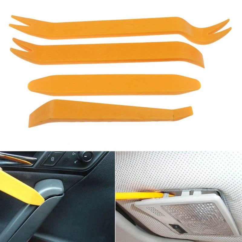 Flat and forked tool shapes for different trim edges
